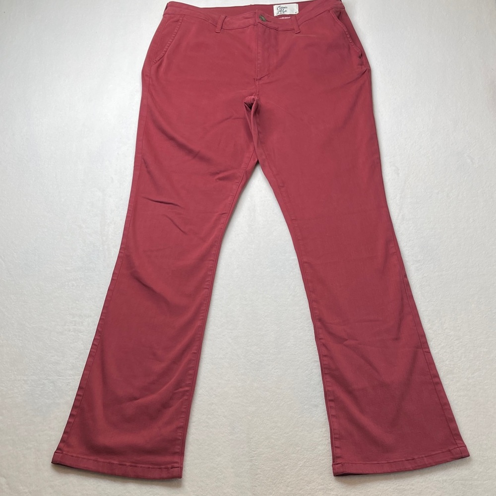 COSMIC BLUE LOVE Women’s RUST Flare Jeans SIZE 32 Tall